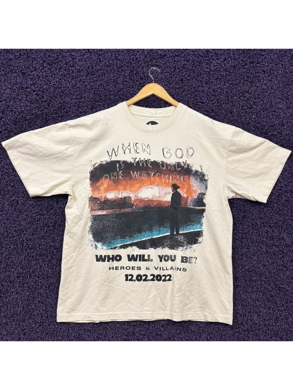 Metro Boomin Heroes & Villains Only God Watching T-Shirt XL